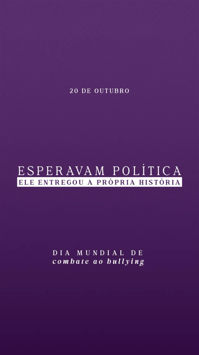 Ele falou de bullying e foi atacado por isso.Hoje, no Dia Mundial de Combate ao Bullying, o @felca0 contou sobre todos os anos de bullying que viveu. E parte da internet respondeu com mais viol&ecirc;ncia, porque esperava pol&iacute;tica e n&atilde;o a hist&oacute;ria dele.Quem sofre humilha&ccedil;&atilde;o repetida aprende que se expor &eacute; perigoso. Quando se exp&otilde;e e &eacute; atacado de novo, aprende que calar &eacute; mais seguro. &Eacute; assim que o bullying silencia.Se o tema &eacute; bullying, que a gente fale sobre bullying. Acolher primeiro, cobrar depois (ou nunca).Pais e educadores: leve a s&eacute;rio quando uma crian&ccedil;a fala de timidez excessiva ou relata humilha&ccedil;&otilde;es. Escutar cedo muda trajet&oacute;rias.Voc&ecirc; j&aacute; viveu ou presenciou isso? Se quiser, conta aqui nos coment&aacute;rios. Aqui &eacute; espa&ccedil;o de acolhimento.Compartilhe com quem precisa ouvir isso hoje.